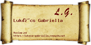 Lukács Gabriella névjegykártya